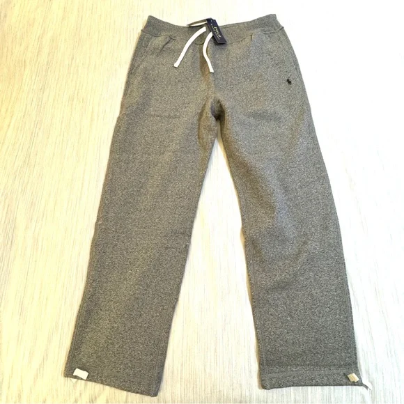 Polo Ralph Lauren Classic Full-Zip Fleece Sweatsuit Ash Grey Heather Black Pony - Picture 8 of 16